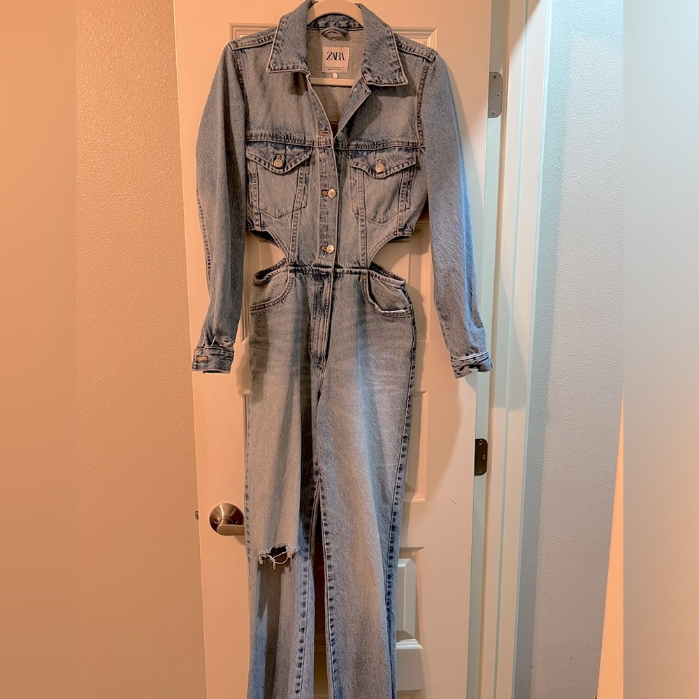 Zara Denim Jumpsuit